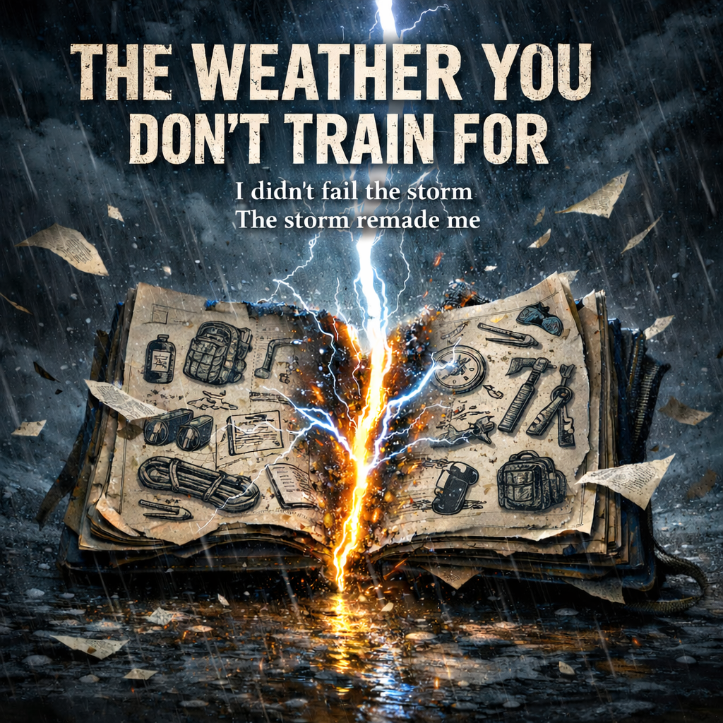 A handbook with lightning striking it